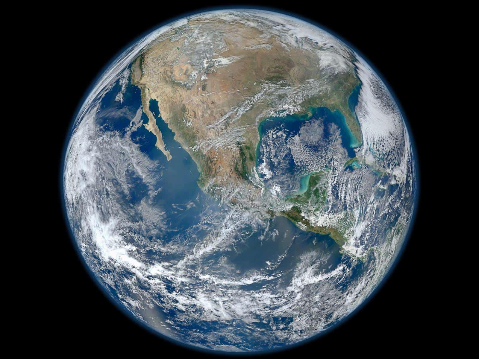 Photo of Earth taken from space.