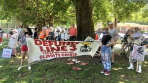 Stop Line 3 Actions Shut Down Three Southeast Portland Banks