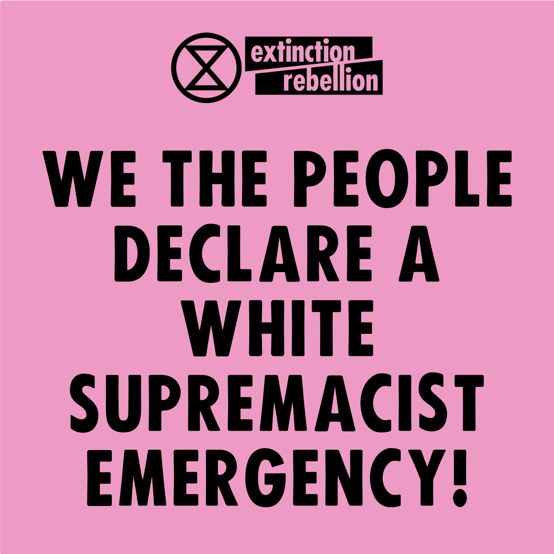 A poster: We the People Declare a White Supremacist Emergency!
